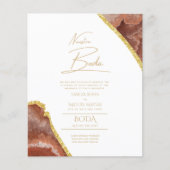 Papier Nuestra Boda Gold Texte AGATE Mariage INVITE (Devant)