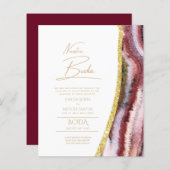 Papier Nuestra Boda Gold Texte AGATE Mariage INVITE (Devant / Derrière)