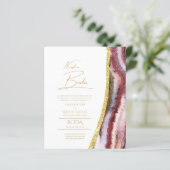 Papier Nuestra Boda Gold Texte AGATE Mariage INVITE (Debout devant)