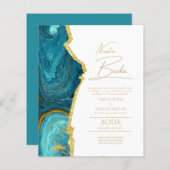 Papier Nuestra Boda Gold Texte AGATE Mariage INVITE (Devant / Derrière)