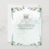 Papier Nuestra Boda Green Mariage Invitations d'or (Dos)
