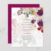 Papier NUESTRA BODA Plum Fall Floral Mariage espagnol (Devant / Derrière)