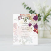 Papier NUESTRA BODA Plum Fall Floral Mariage espagnol (Debout devant)