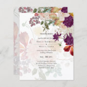 Papier NUESTRA BODA Plum Fall Floral Mariage espagnol (Devant / Derrière)