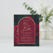 Papier NUESTRA BODA Red Roses Forest Green INVITATION d'h (Debout devant)