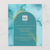 Papier NUESTRA BODA Turquoise Turquoise Gold Wedding INVI (Dos)