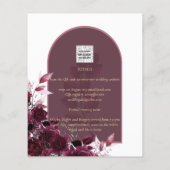 Papier NUESTRA BODA Vin Roses rouges INVITATIONS (Dos)