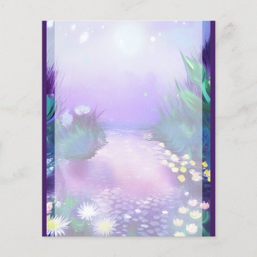 Papier Nuit étoilée dans un étang (Devant)