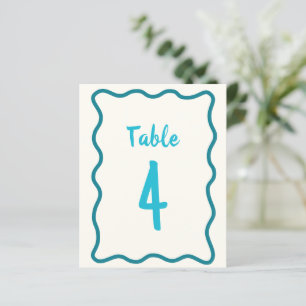 Papier Numéro de table de Fête des mariées gras manuscrit