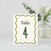 Papier Numéro de table de Mariage de bordure gras manuscr (Debout devant)