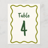 Papier Numéro de table de Mariage de bordure gras manuscr (Devant)