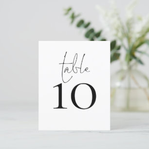 Papier Numéro de table de mariage minimaliste de n'import