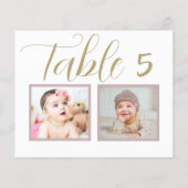 Papier Numéro de table de mariage unique et élégant (Dos)