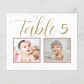 Papier Numéro de table de mariage unique et élégant (Devant)