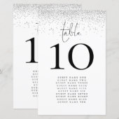 Papier Numéro de table du Mariage des noms de Parties sci (Devant / Derrière)