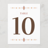 Papier Numéro de table du Mariage occidental (Dos)