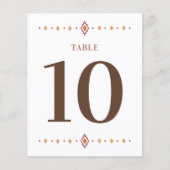 Papier Numéro de table du Mariage occidental (Devant)