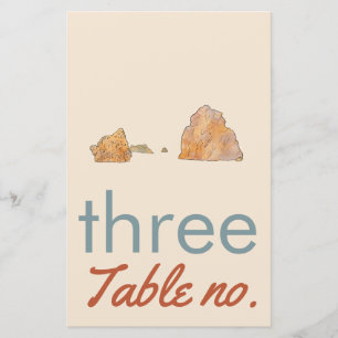 Papier Numéro de table mariage avec animaux de l'océan po