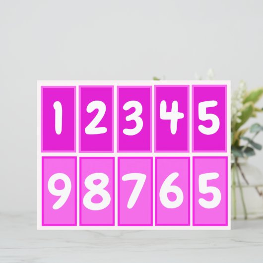 Papier Numéros 1 à 9 pour Pratiquer des paires d'adolesce (Debout devant)