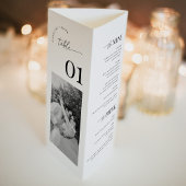 Papier Numéros de table pliants MADDIE, Photo et Code QR