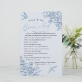 Papier Nuptiale Dusty Blue Chinoiserie What Groom Say (Debout devant)