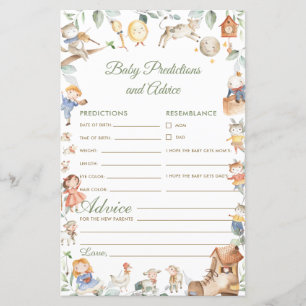 Papier Nursery Rhyme Baby Predictions et conseils Activit