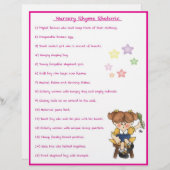 Papier Nursery Rhyme Rhétorique Jeu - Style fille (Devant / Derrière)