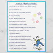 Papier Nursery Rhyme Rhétorique Jeu - Style garçon (Devant)