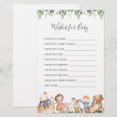 Papier Nursery Rhymes Baby shower Souhaits Pour Bébé (Devant / Derrière)