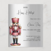 Papier Nutcracker argent Christmas Party invitation (Devant)