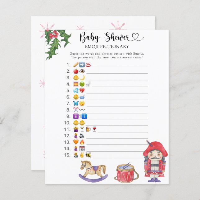 Papier Nutcracker - émoticônes jeu pictural (Devant / Derrière)