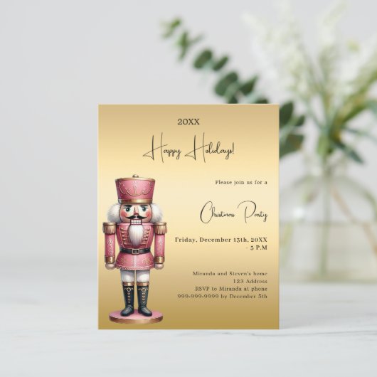 Papier Nutcracker or Noël invitation (Debout devant)