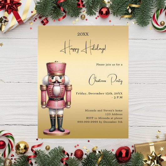 Papier Nutcracker or Noël invitation