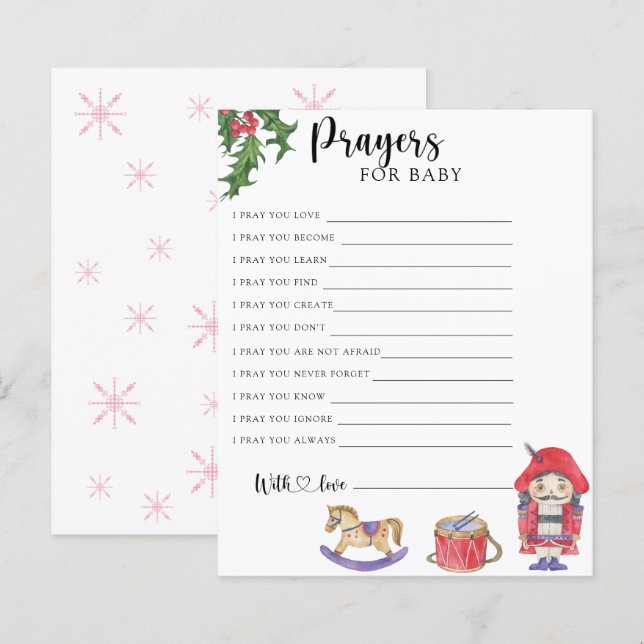 Papier Nutcracker - Partie | prières pour bébé (Devant / Derrière)