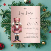 Papier Nutcracker rose or Noël invitation