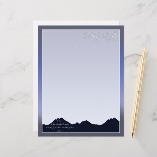 Papier O en-tête de la nuit Sainte (Devant/Arrière en situation)