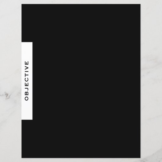 Papier Objectif | Diviseur de présentation | Noir et blan (Dos)