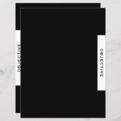 Papier Objectif | Séparateur de présentation | Noir & Bla (Devant / Derrière)