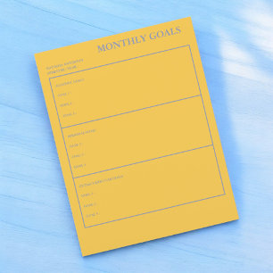 Papier Objectifs mensuels Planificateur académique Pratiq