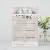 Papier Objet bébé ABC Baby shower Snowman (Debout devant)