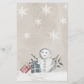 Papier Objet bébé ABC Baby shower Snowman (Dos)