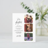 Papier Obtenir Hitched Photo Collage Faire-part de mariag (Debout devant)