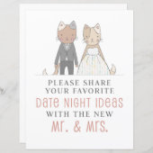 Papier Obtenir Meowie Fête des mariées Date Nuit Idées (Devant / Derrière)