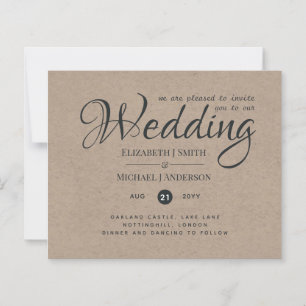Papier Occasions de mariage rustique TYPOGRAHY - Kraft Lo