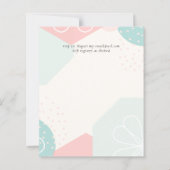 Papier Océan Abstrait Mariage de corail Inviter BUDGET (Dos)