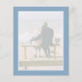 Papier Ocean Blue 2 Photo Budget Faire-part de mariage (Dos)