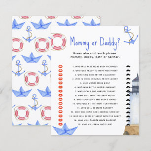 Papier Ocean - jeu de baby shower maman ou papa
