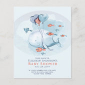 Papier Ocean Sea Life BABY SHOWER Blue Whale (Devant)