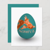 Papier oeuf peint à la morue de nowruz (Devant / Derrière)