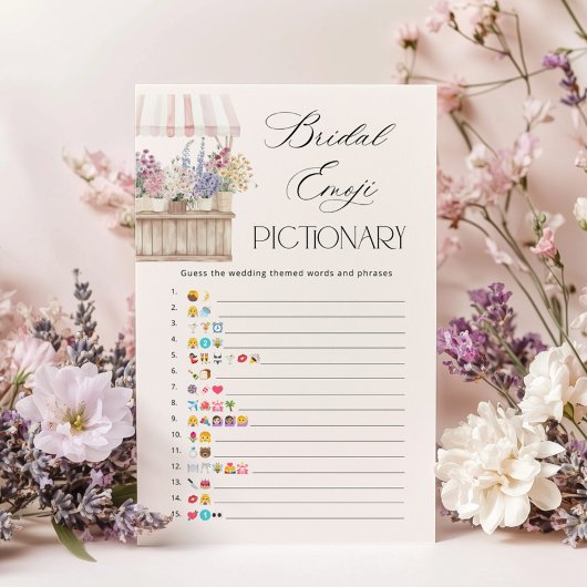 Papier Off the market Bridal shower Emoji pictionary game